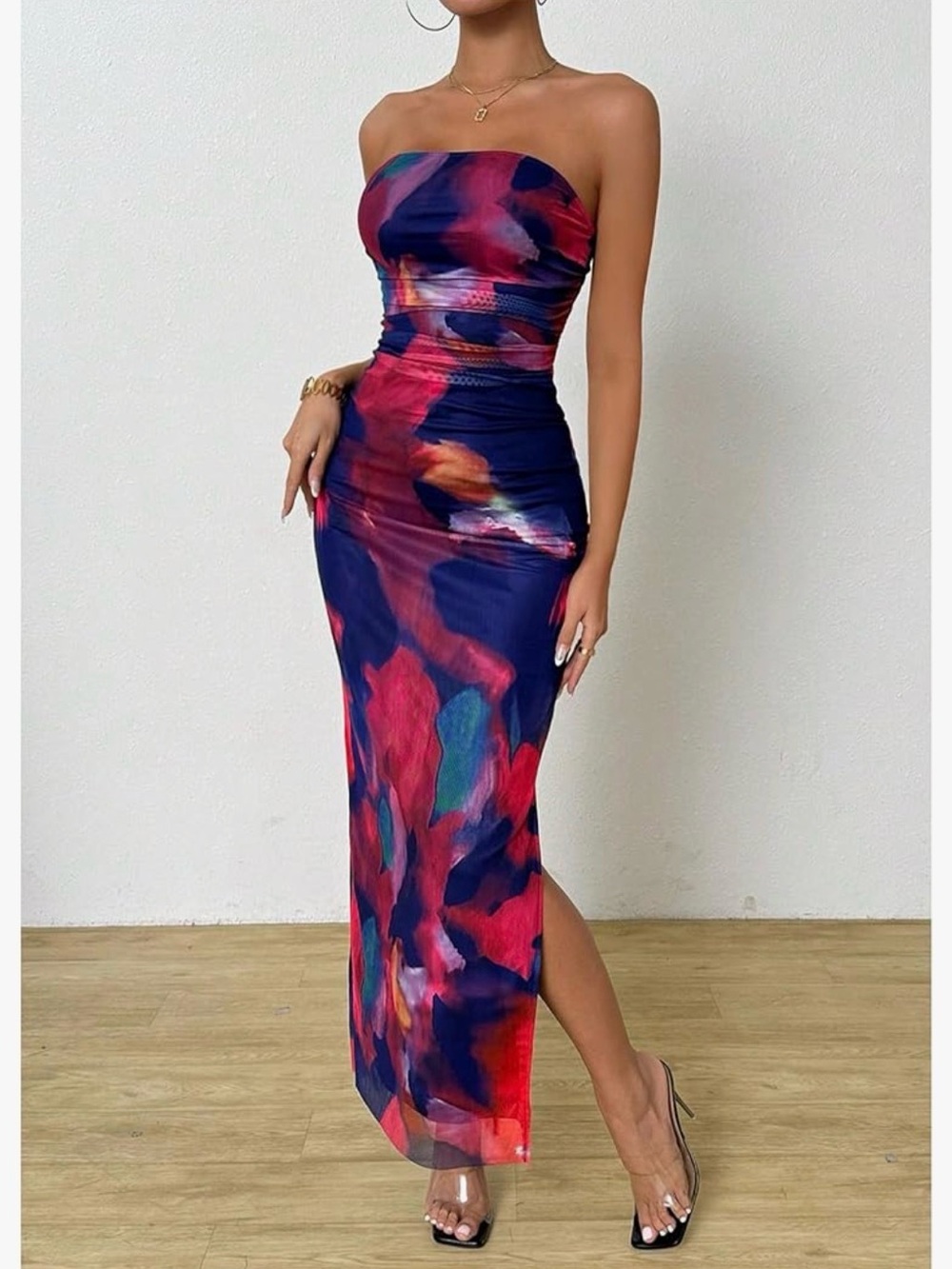 NWT Coastal Chic Resort Wear Vacation Maxi Bodycon Dress Luxury Beach size S